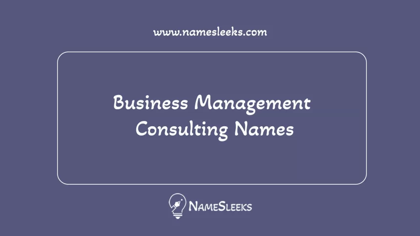 Business Management Consulting Names